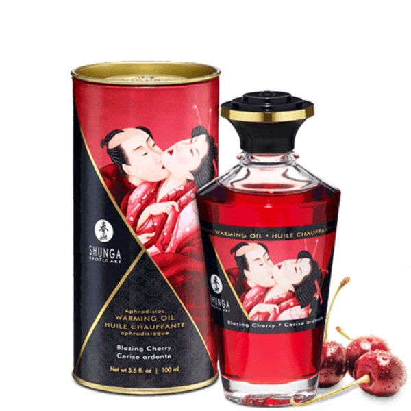 Huile chauffante aphrodisiaque - Cerise ardente 100ml