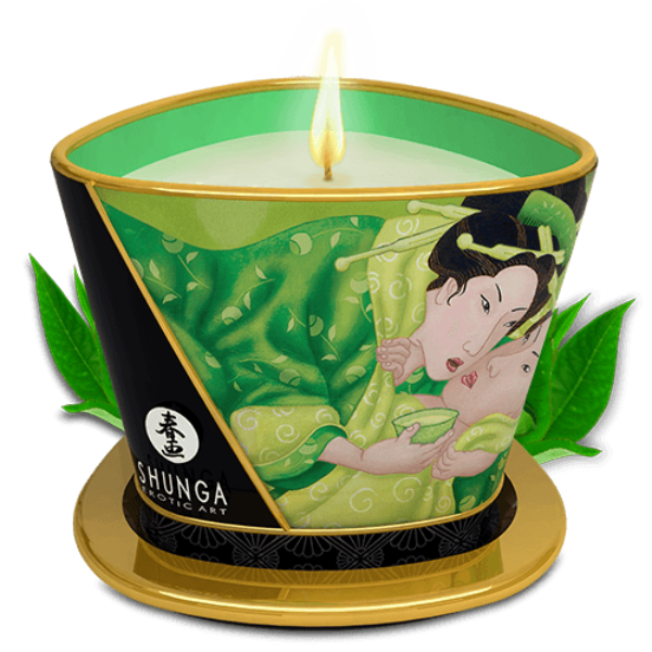 Bougie de massage lueur et caresses - Zenitude Thé vert exotique