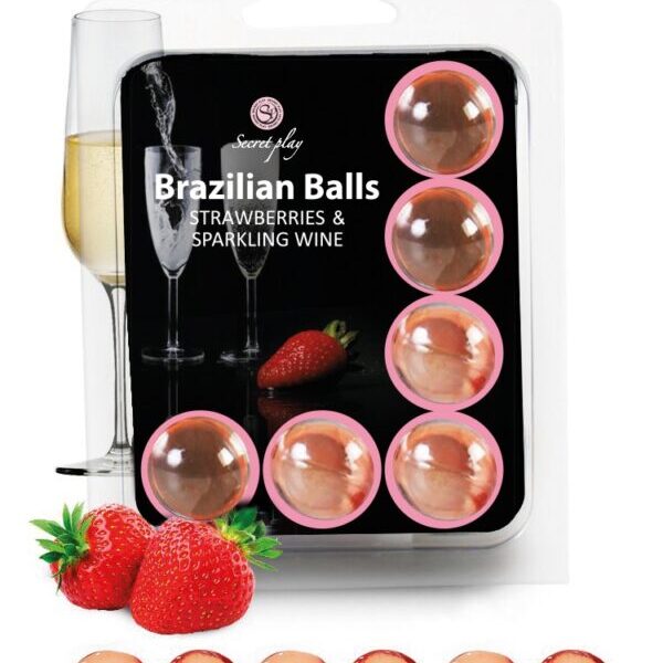 6 Brazilian Balls "Fraise et Champagne" 3386-2