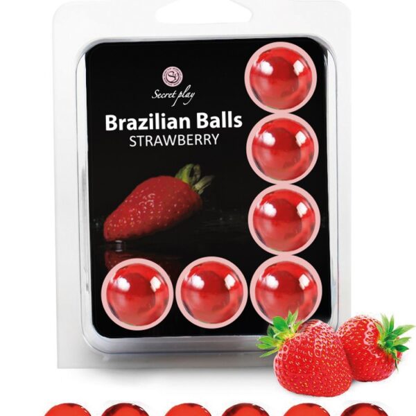 6 Brazilian Balls "Fraise" 3386-7