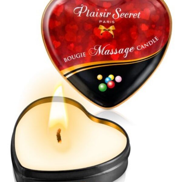 Mini Bougie de massage Bubble gum Plaisir secret - 35 ml