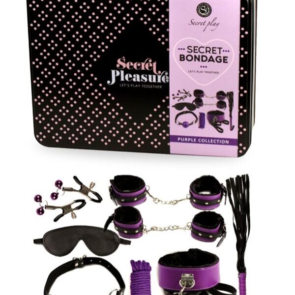 Secret Bondage : Ensemble BDSM 8 pcs 6197 - Noir et Violet