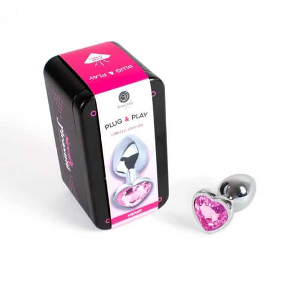 Plug anal secret play - Coeur rose